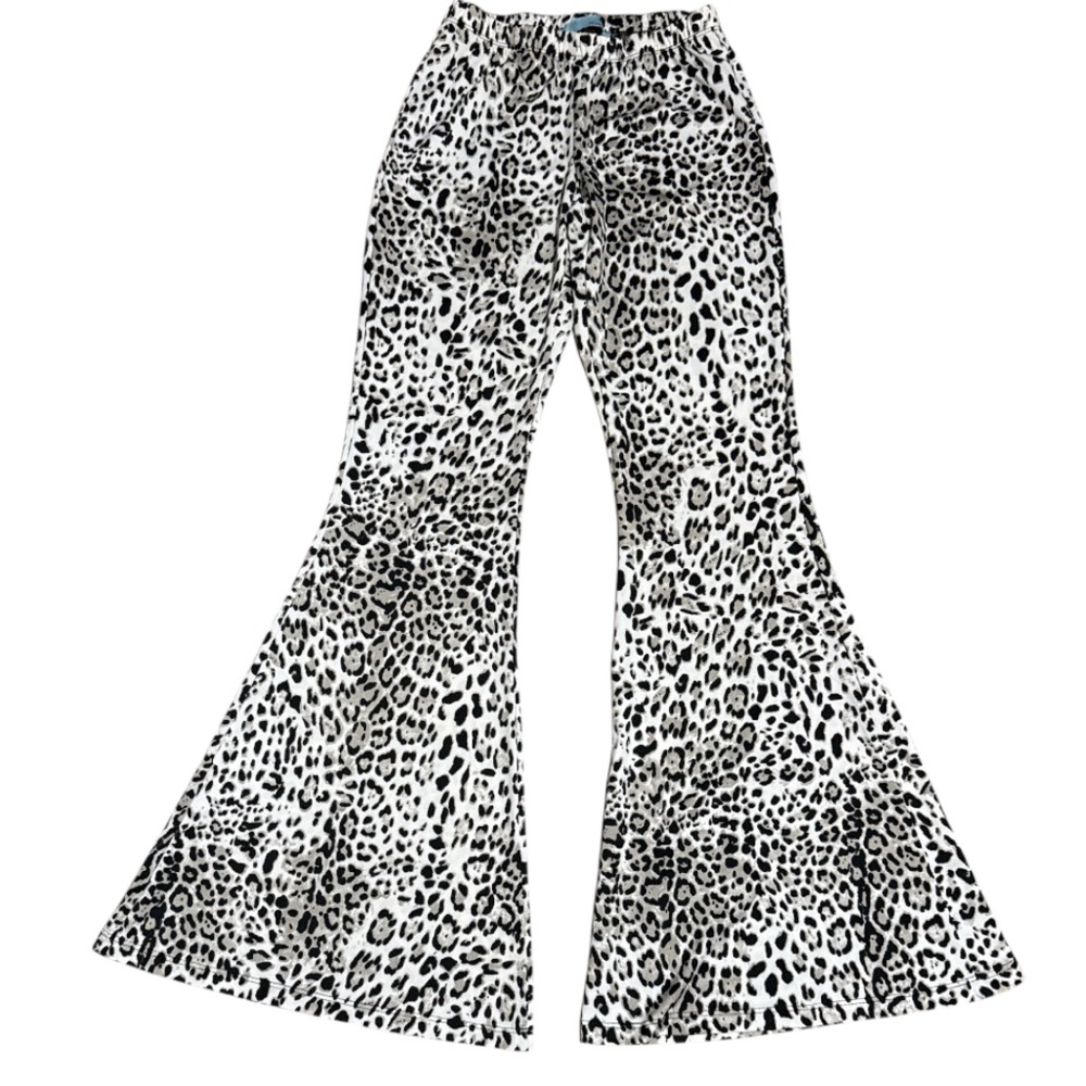 Leopard Print Wide Leg Pants